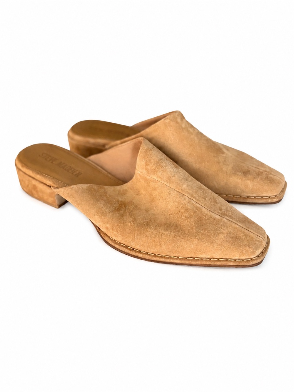 Steve Madden Dessa Tan Suede Mule Slides